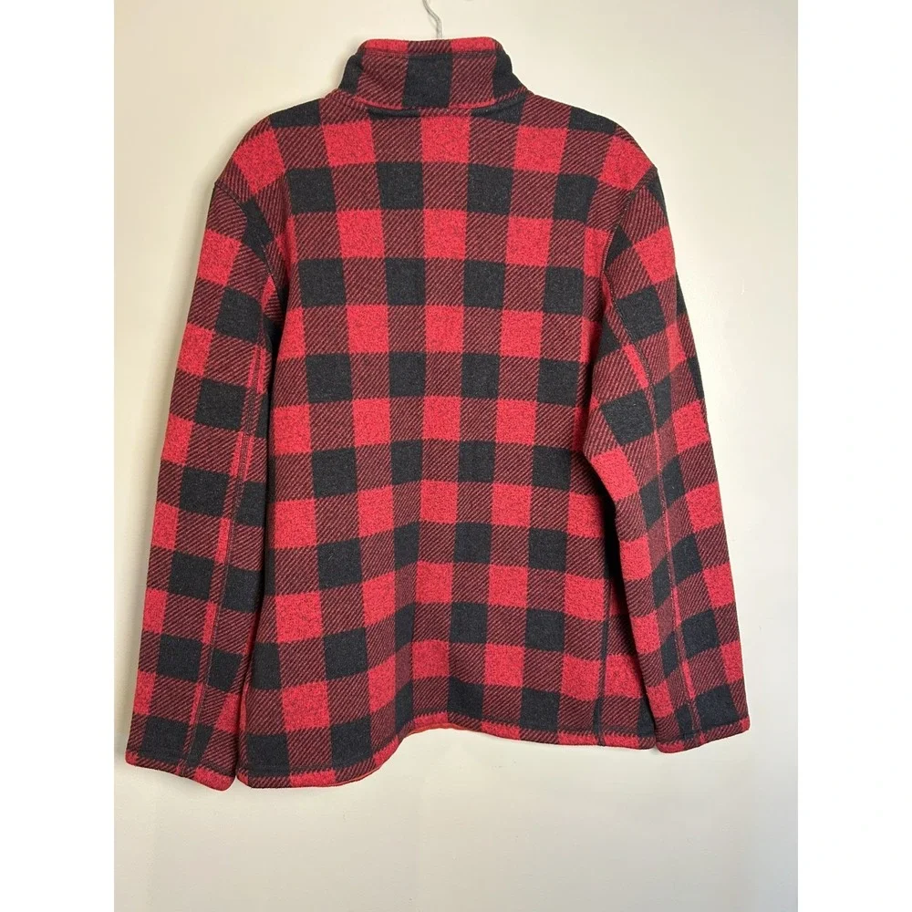 The North Face Gordon Lyons Jacket Men XL 1/4 Zip Fleece Buffalo Plaid Novelty